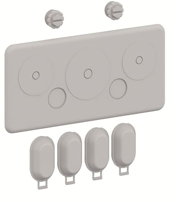 Abb Installatieset voor A kasten kabelinvoerplaat CZF1 diepte .