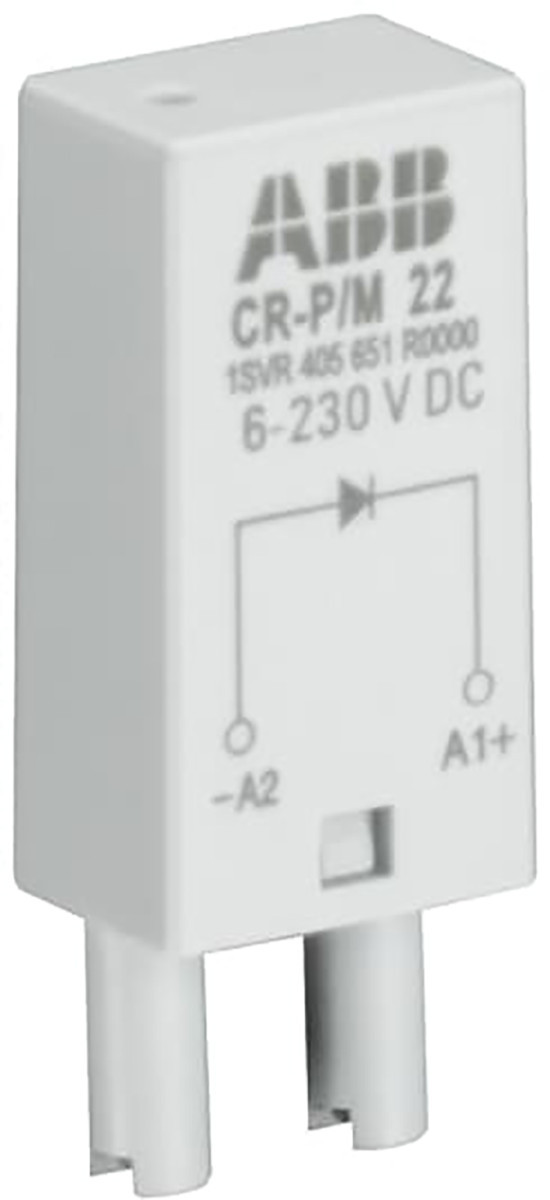 ABB Componenten Interface relais / CR-M Plugbare Functiemodule diode and led groen, 24...60 VDC, a1+, a2