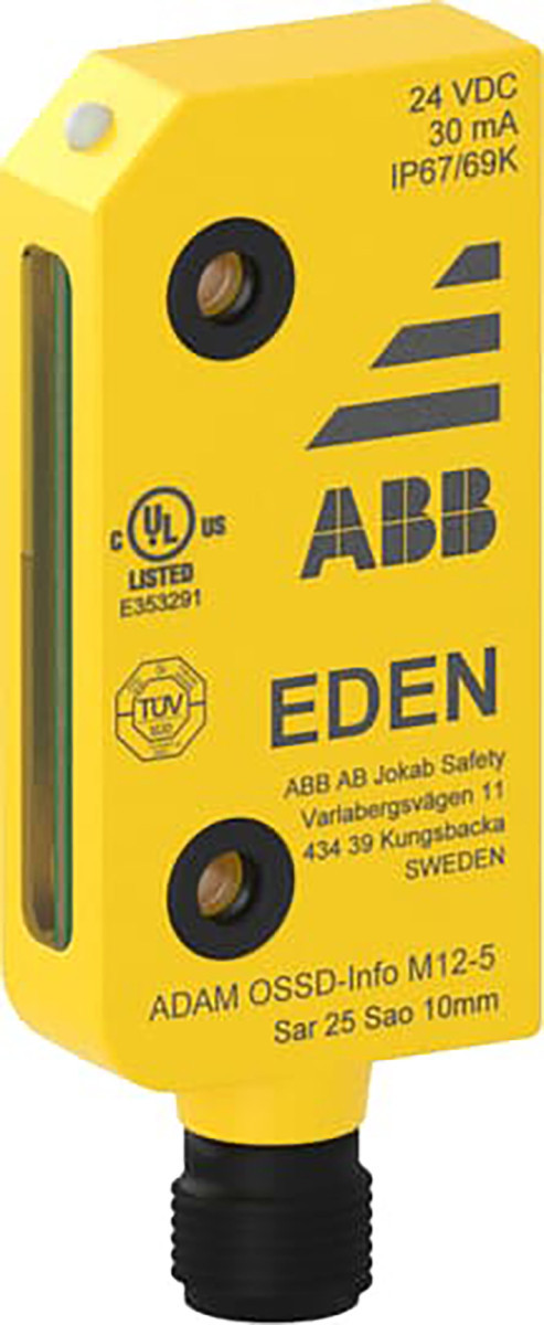 ABB Componenten Jokab / Eden Contactloze Veiligheidssensor gecoate print ossd info M12-5 pins