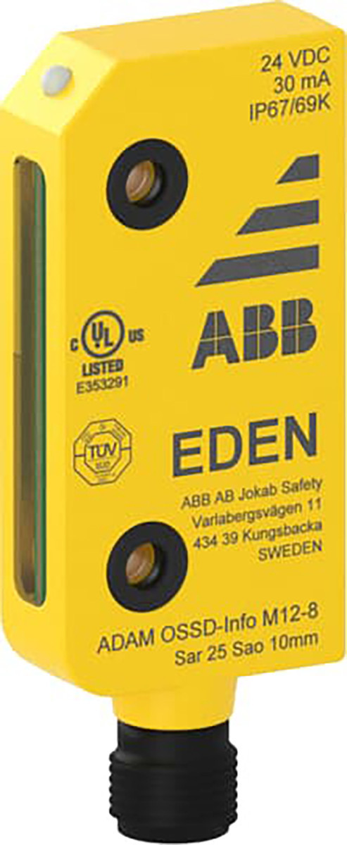 ABB Componenten Jokab / Eden Contactloze Veiligheidssensor gecoate print ossd info M12-8 pins