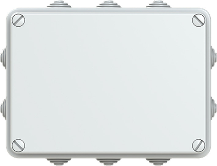 ABB Componenten Luca Kabeldoos Met invoertule V.V. snelsluiters, ip55, ral7035, afm. 153x11