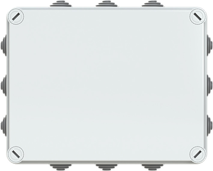 ABB Componenten Luca Kabeldoos Met invoertule V.V. snelsluiters, ip55, ral7035, afm. 160x13