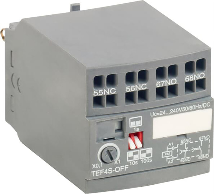 ABB Componenten Magneetschakelaar / AF Frontale Elektronische timer afvallend vertraagd