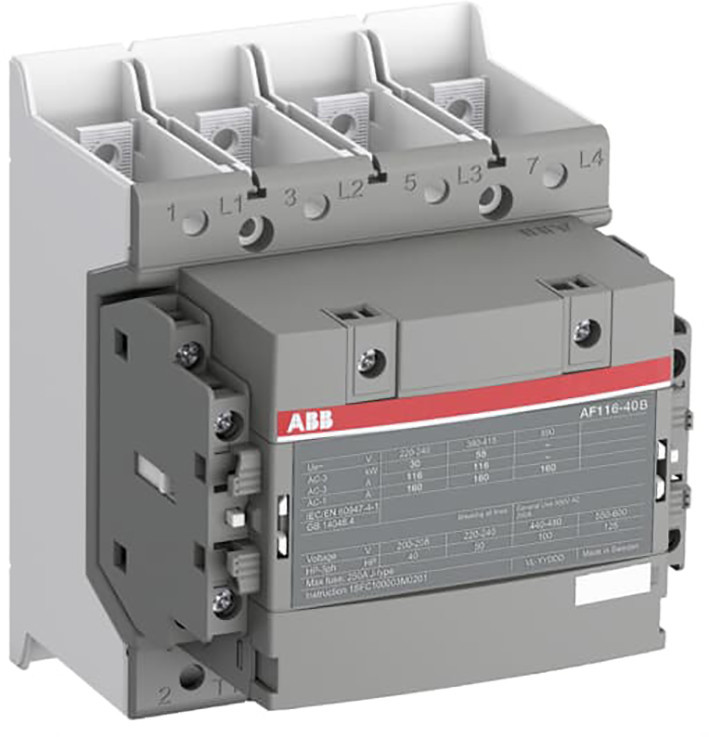 ABB Componenten Magneetschakelaar / AF Magneetsch. 55KW 400V 4P ringaansl. speciaal voor trein applicatie