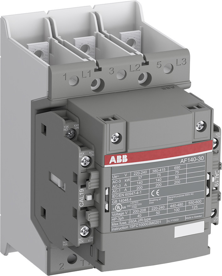 ABB Componenten Magneetschakelaar / AF Magneetsch. 75KW 400V 3P spoel code 12 groot spanningsbereik hulpconta