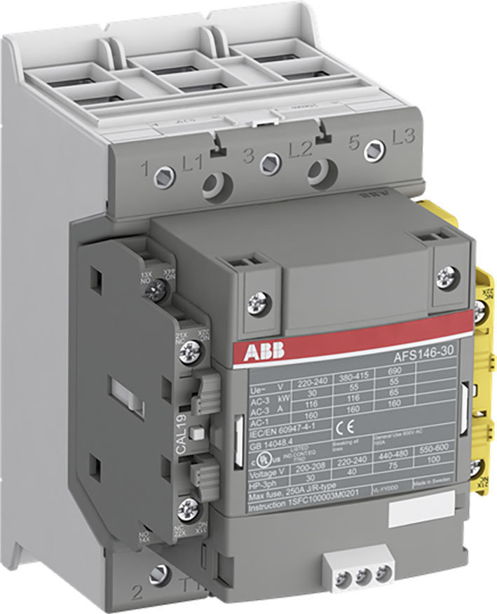 ABB Componenten Magneetschakelaar / AFS Magneetsch. 75KW 400V 3-polig spoel code: 34 groot spanningsbereik hul