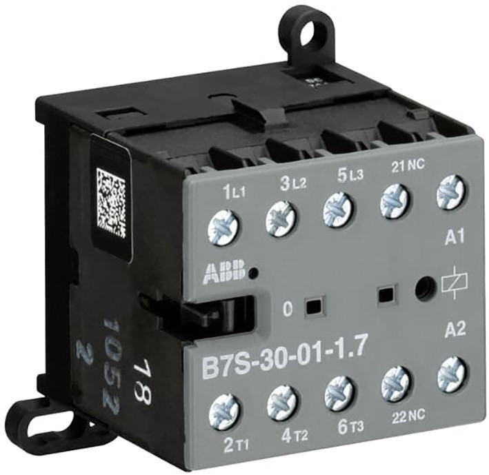 ABB Componenten Magneetschakelaar / B mini Mini Magneetsch. 5,5KW 400vac 3polig spoelcode (7..1) hulpcontact 1NC