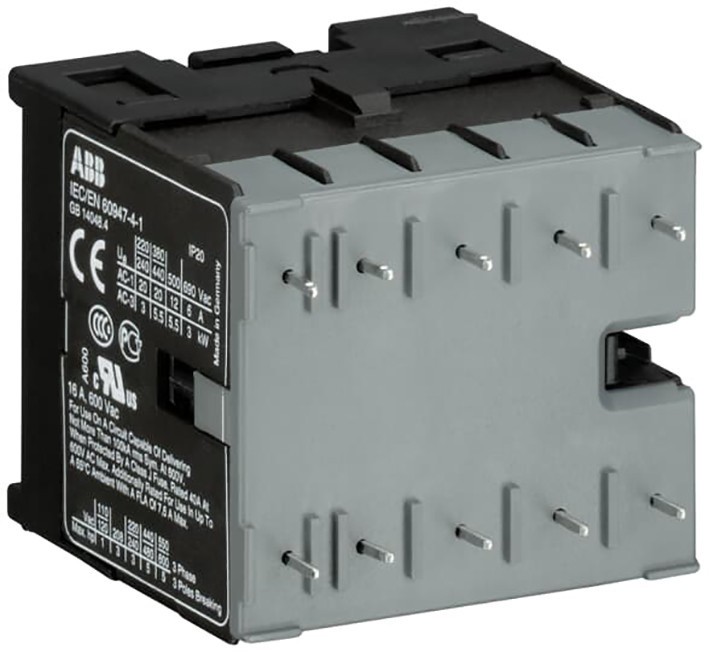 ABB Componenten Magneetschakelaar / B mini Mini Magneetschakelaar 4KW 3polig(hoofdcontact: 2no + 1no) hulpcontact