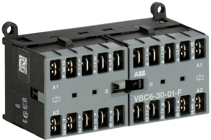 ABB Componenten Magneetschakelaar / B mini Mini Omkeermagneetsch. 4KW 400vac 3polig spoelcode (0..1) hulpcontact