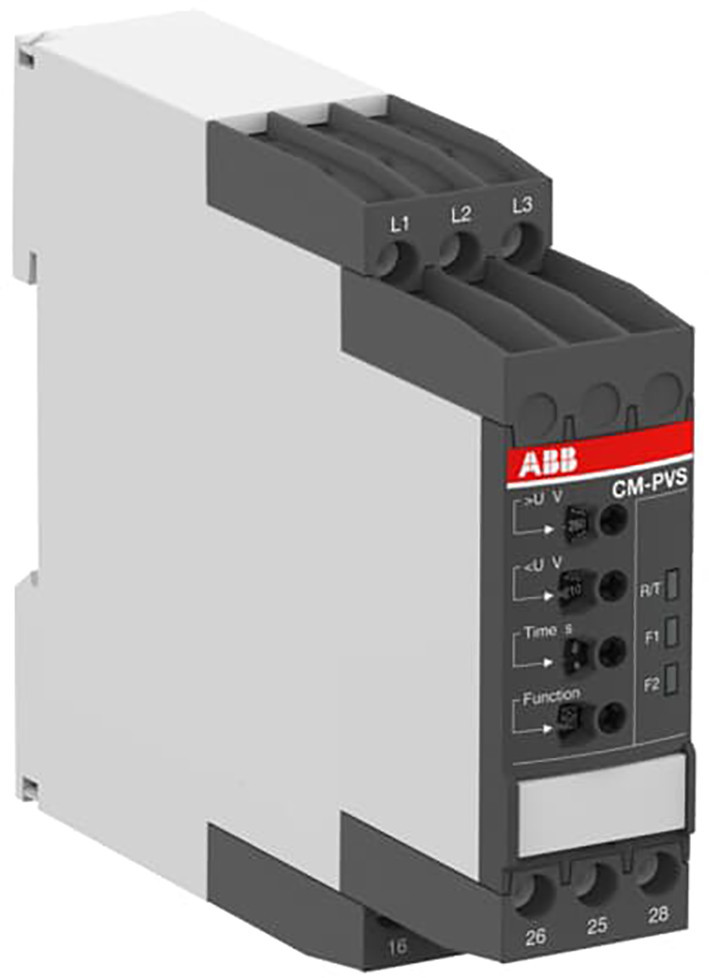 ABB Componenten Monitoring relais / CM-M / CM-P / C Spanning Bewakingsrelais CM serie 2C/O, 0,0,1-30S, L1-L2-l3=3x200-400V