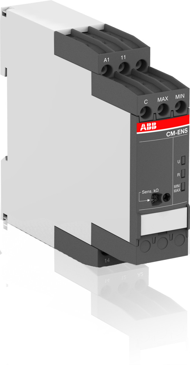 ABB Componenten Monitorings relais / CM-E Vloeistof Niveau relais 1C/O response sens. 5-100K, a1-a2=24-240 V ac/