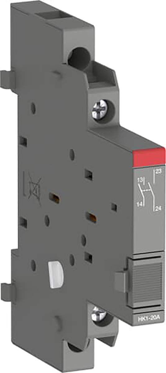 ABB Componenten Motorbeveiligingsschakelaar Hulpcontact Zij-montage 2 M klemmarkering: 13/14+23/24 screw aansluiti