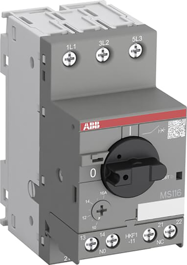 ABB Componenten Motorbeveiligingsschakelaar MS116-1.6-HKF1-11 manual motor starter 1.0 ... 1.6 A