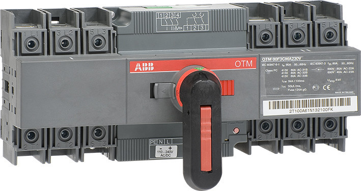 ABB Componenten Transfer Switch Omkeerschakelaar, 80a 3P motor bediend 24 VDC