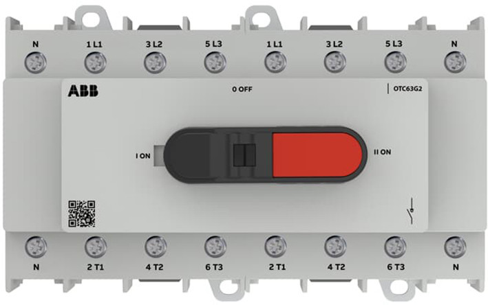 ABB Componenten OT Plus Transfer Switch Ot Plus omschakelaar framemaat G2 63a, 4P