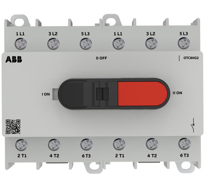 ABB Componenten OT Plus Transfer Switch Ot Plus omschakelaar framemaat G2 80a, 3P