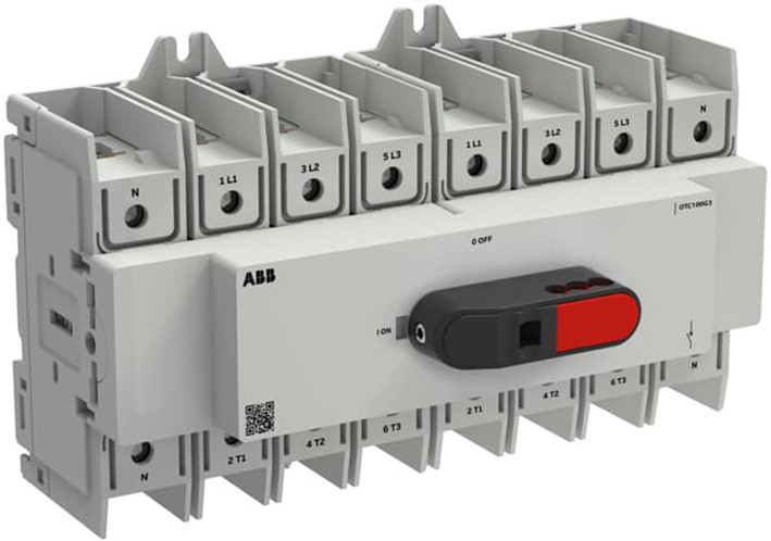 ABB Componenten OT Plus Transfer Switch Ot Plus omschakelaar framemaat G3 100a, 4P, ul98