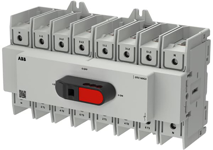 ABB Componenten OT Plus Transfer Switch Ot Plus omschakelaar framemaat G3 160a, 4P