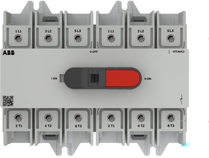 ABB Componenten OT Plus Transfer Switch Ot Plus omschakelaar framemaat G3 60a, 3P, ul98