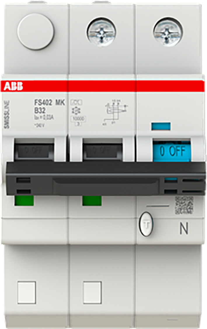 ABB Componenten Smissline-S Aardlekautomaat Met overstroombeveiliging B kar, 32a, 30ma, 6ka 2P