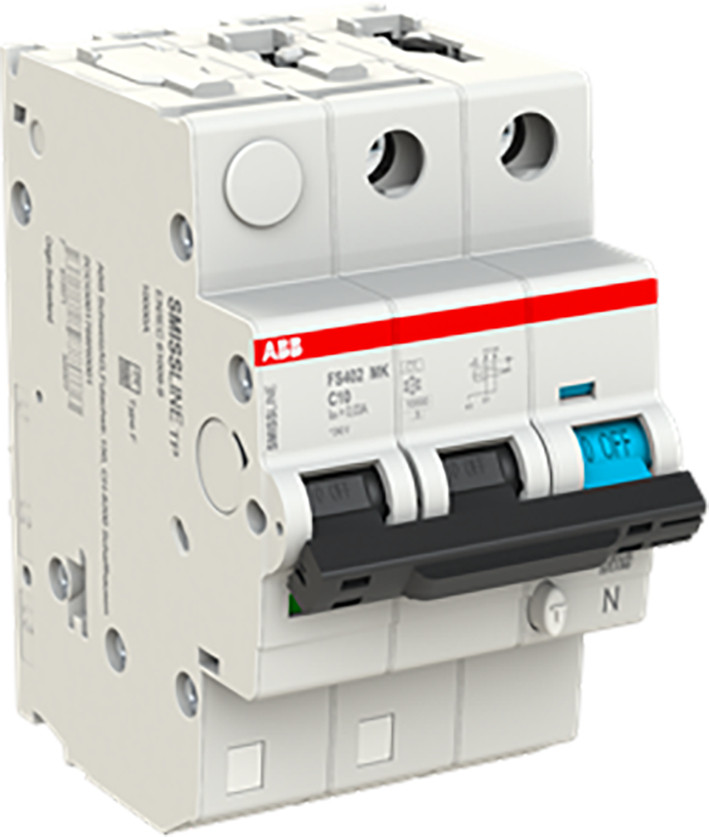 ABB Componenten Smissline-S Aardlekautomaat Met overstroombeveiliging C kar, 10a, 30ma, 6ka 2P
