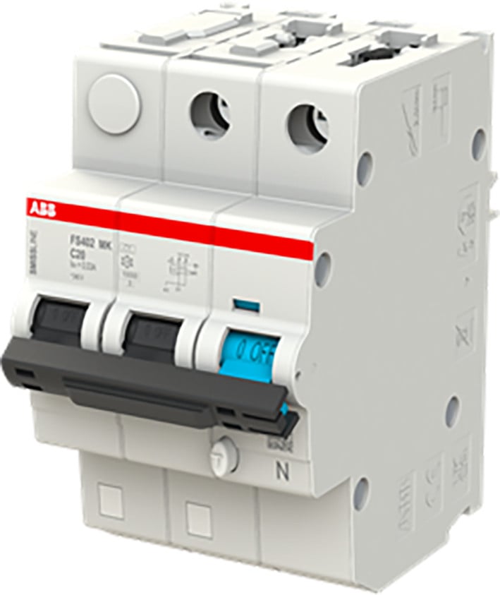 ABB Componenten Smissline-S Aardlekautomaat Met overstroombeveiliging C kar, 16a, 30ma, 6ka 2P