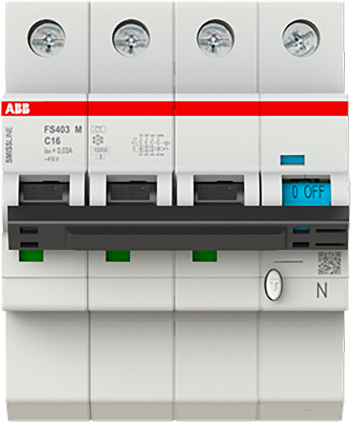 ABB Componenten Smissline-S FS403M-C16/0.03 aardlekschakelaar met overstroombeveiliging