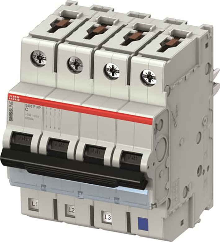 ABB Componenten Smissline-S Installatieautomaat Smissline 3 polig + N, C kar. 10a, 40 ka