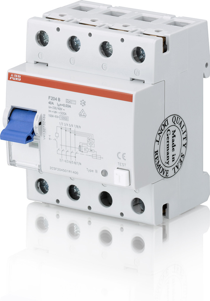 ABB Componenten System pro M compact Aardlekschakelaar F200 4P, 125a, 500ma, type B