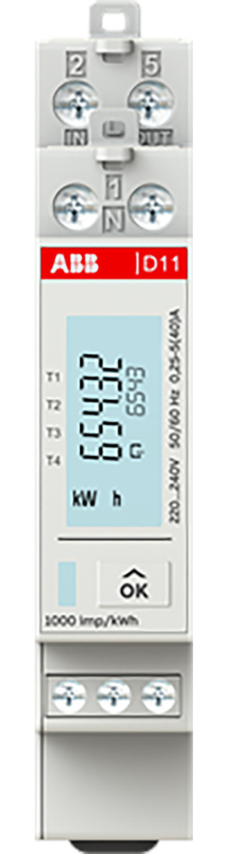 ABB Componenten System pro M compact D11 15-M 40 B, energiemeter mid, 1 fase direct 40 A