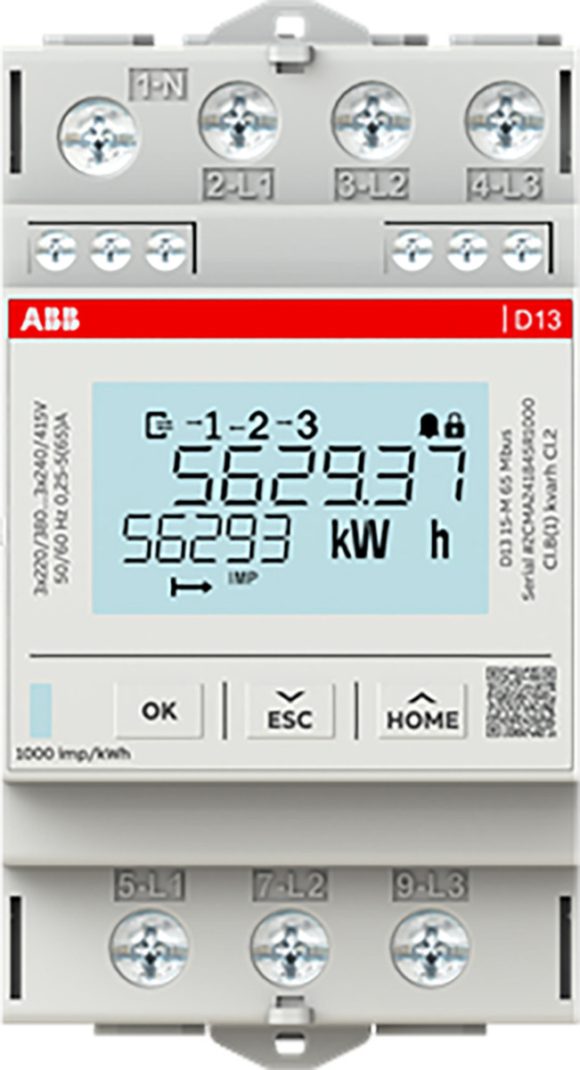ABB Componenten System pro M compact D13 15-M 65 mbus B, energiemeter mid 3 fase direct 65 A