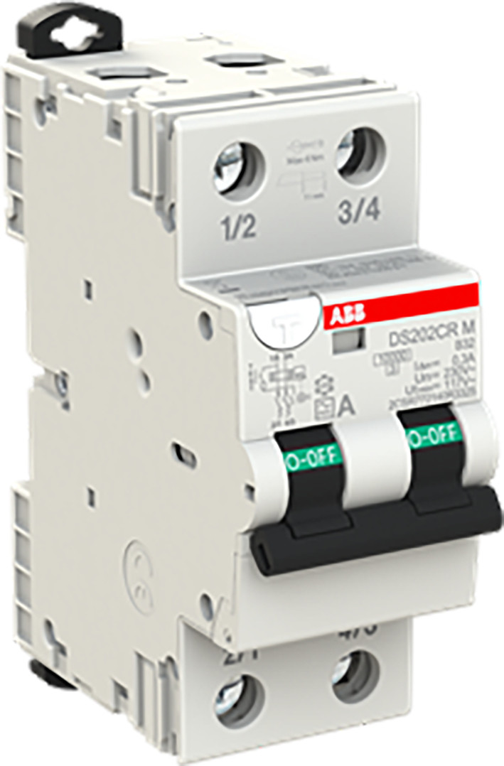 ABB Componenten System pro M compact Differentieelautomaat DS202CRM 2P B32 300ma 10ka type A tractie