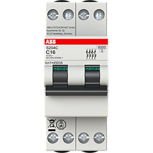 Abb System pro M compact installatieautomaat C karakteristiek 16a 4P 4 beveiligd 2te
