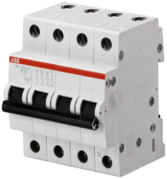 ABB Componenten System pro M compact Installatieautomaat 3 polig + N,6ka, B kar.