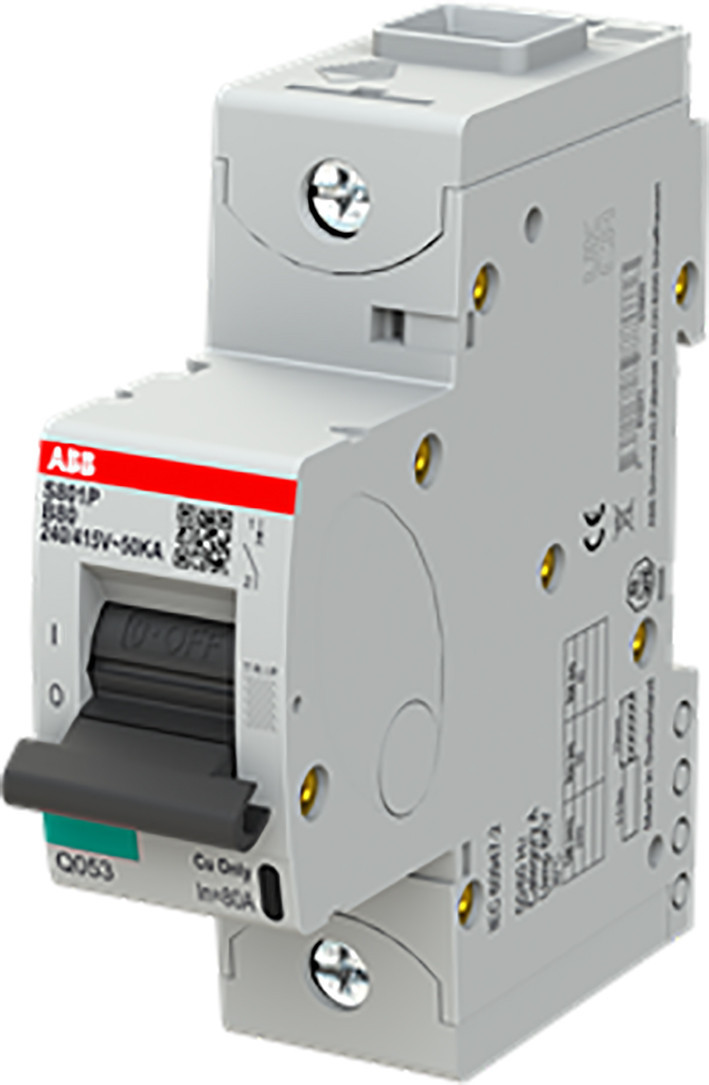 ABB Componenten System pro M compact Installatieautomaat 50ka, 80a, B kar., 1 polig