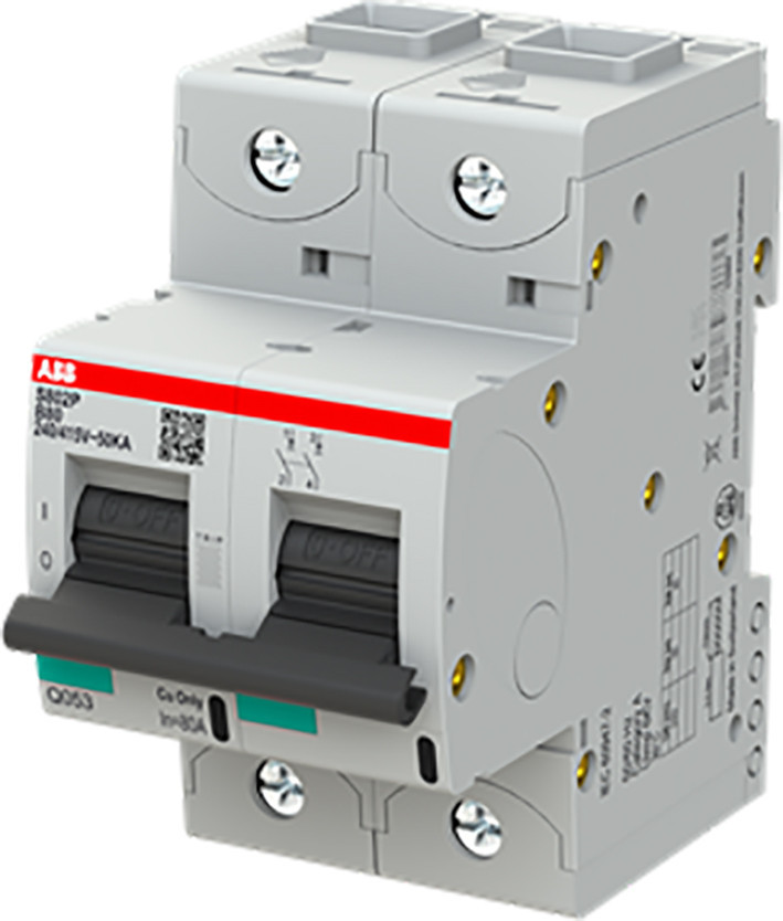 ABB Componenten System pro M compact Installatieautomaat 50ka, 80a, B kar., 2 polig