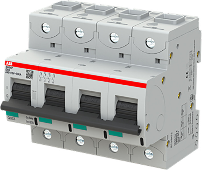 ABB Componenten System pro M compact Installatieautomaat 50ka, 80a, D kar., 4 polig