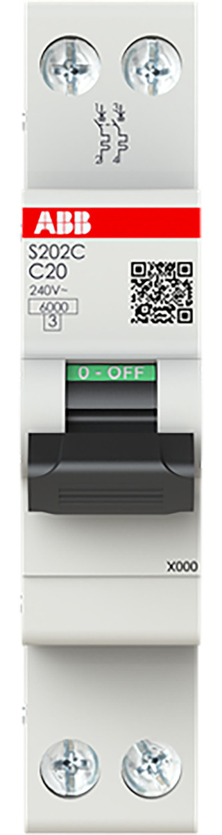 ABB Componenten System pro M compact Installatieautomaat - S200C 2P - 20 A - C - (230 V)