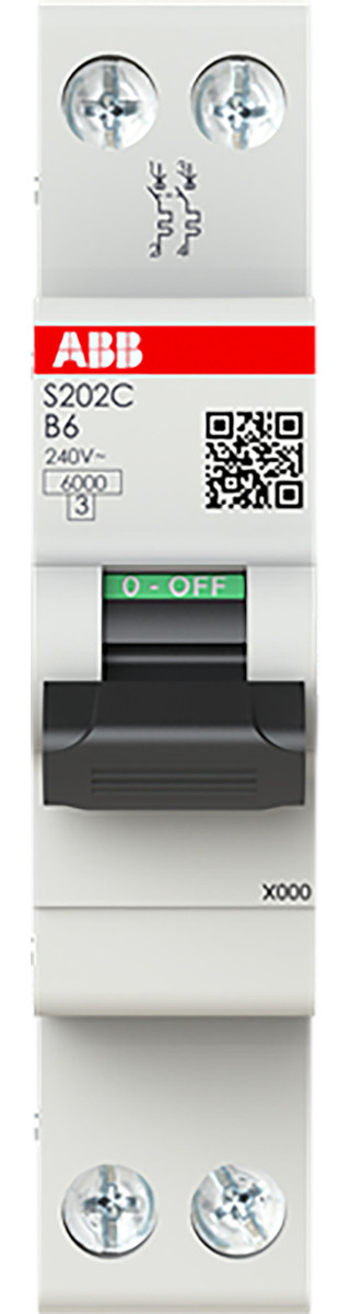 ABB Componenten System pro M compact Installatieautomaat S200C 2P, 6a, B-kar