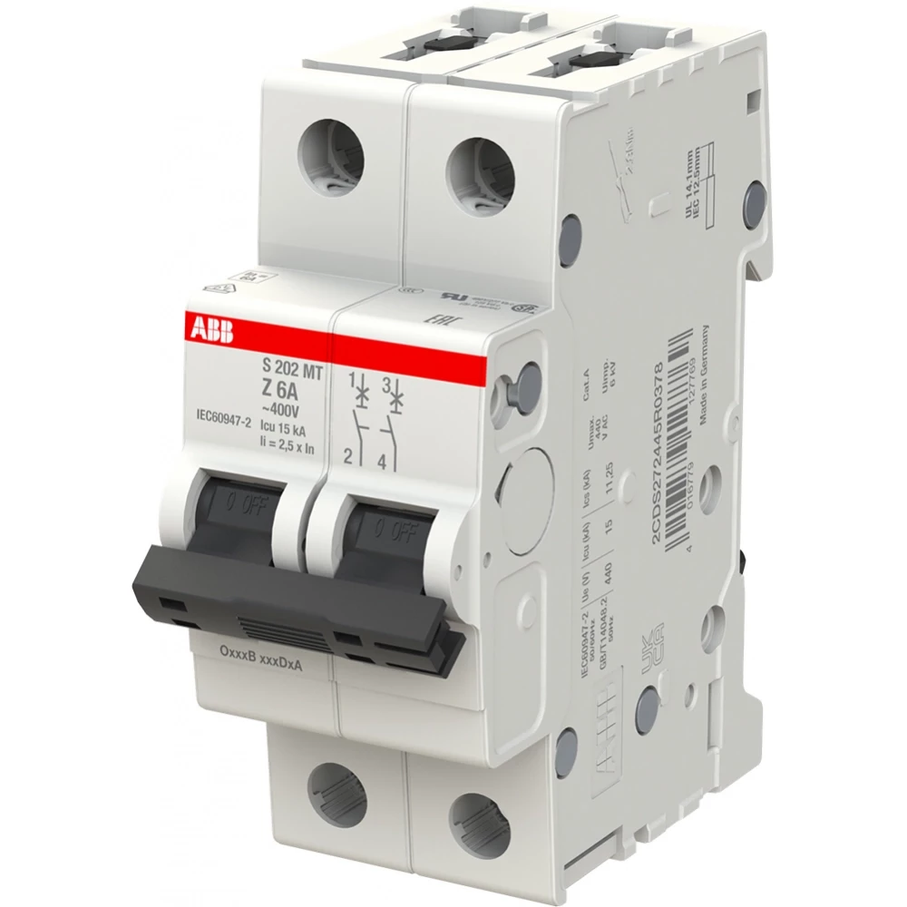 ABB Componenten System pro M compact Installatieautomaat S200MT 2P Z6 10ka tractie