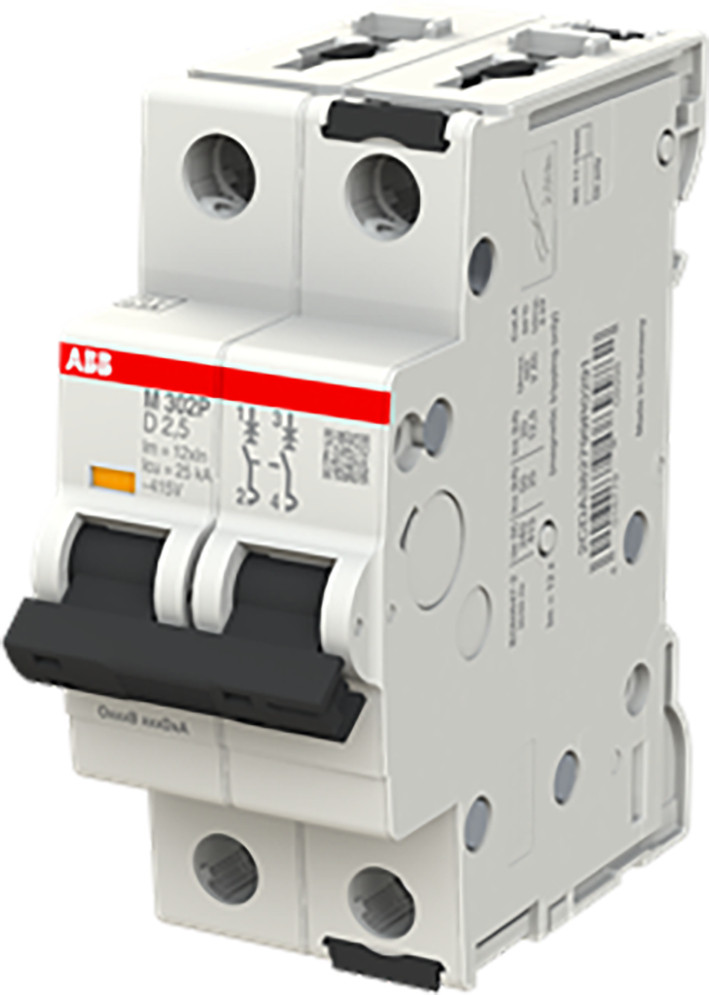 ABB Componenten System pro M compact M302P-D2,5 modulaire automaat M300P 2P 2,5a D 10ka modulaire automaat