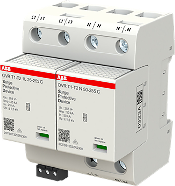 ABB Componenten System pro M compact Overspanningsbeveiliging Ovr T1-T2 25ka
