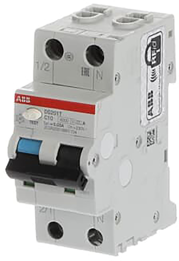 ABB Componenten System pro M compact Rcbo Traction 6ka, C char., 10a, A-type, 0,03a
