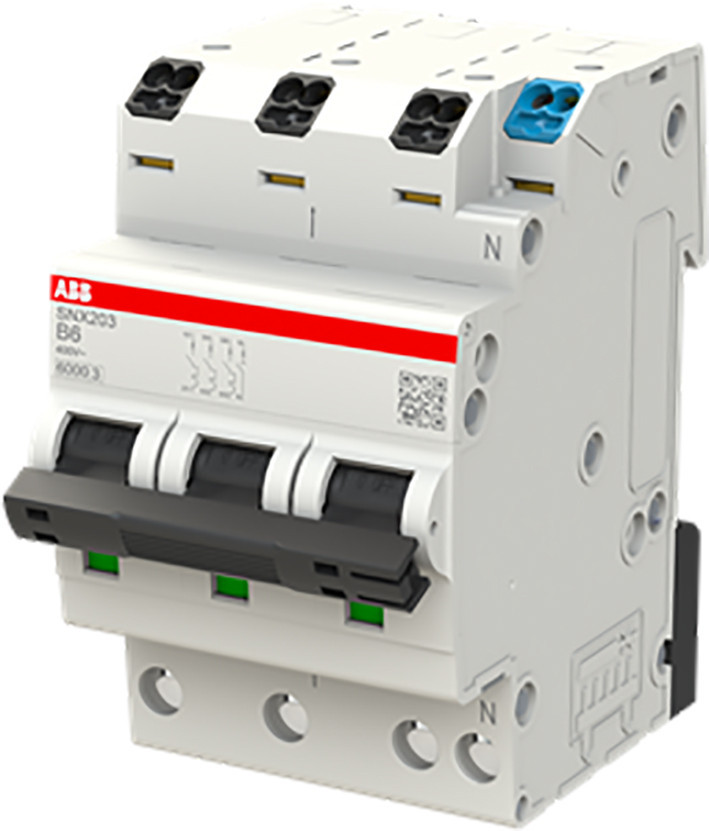 ABB Componenten System pro M compact SNX203-B6 installatie-automaat - 3+NP - B - 6 A