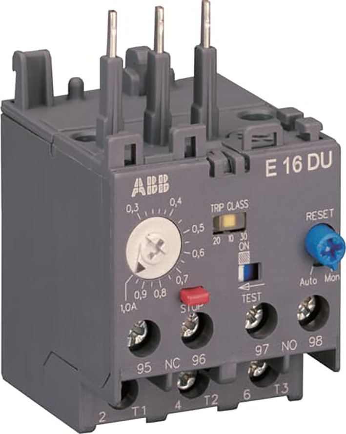ABB Componenten Thermische beveiliging Electronisch Overbelasting ralais range 2,0....6,3a uitschakelklasse 1