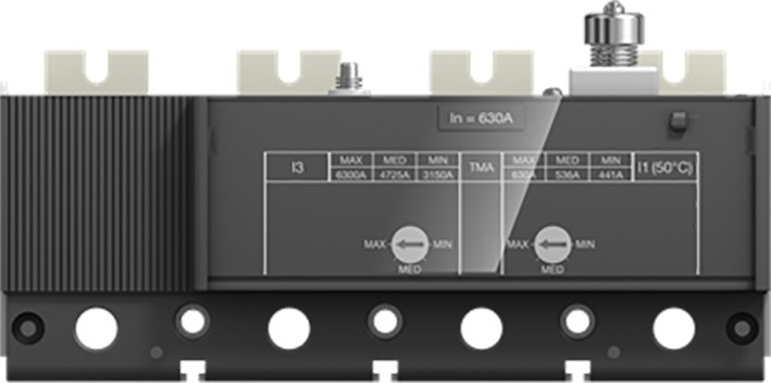 ABB Componenten Tmax XT Tma 400-4000 XT5 4 polig inn=50%in alleen trip unit tma beveiliging