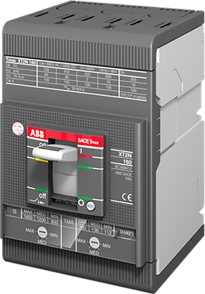 ABB Componenten Tmax XT XT2H 125 tma 125-625..1250 3P FF ul/csa