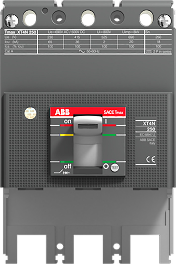 ABB Componenten Tmax XT XT4X 160 breaking unit 3 polig vast met vooraansluiting alleen breakin