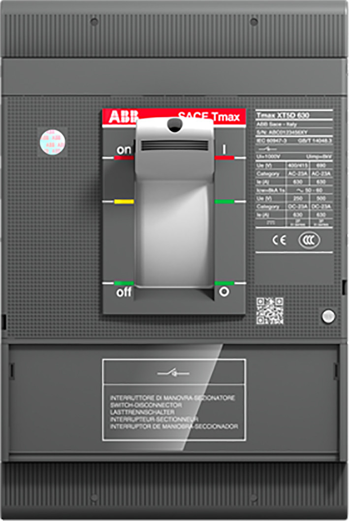 ABB Componenten Tmax XT XT5D 630 3 polig vast met vooraansluiting lastschakelaar