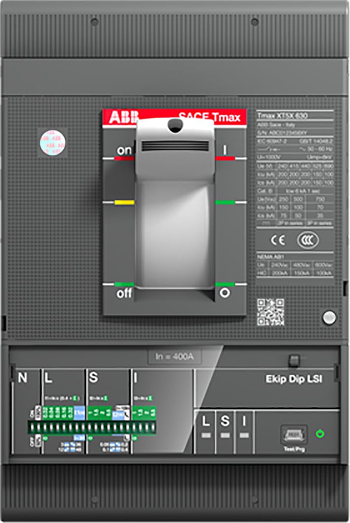 ABB Componenten Tmax XT XT5S 630 ekip dip LS/I in=630 3 polig vast met vooraansluiting electro